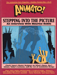Animato #21 cover with Maurice Noble art